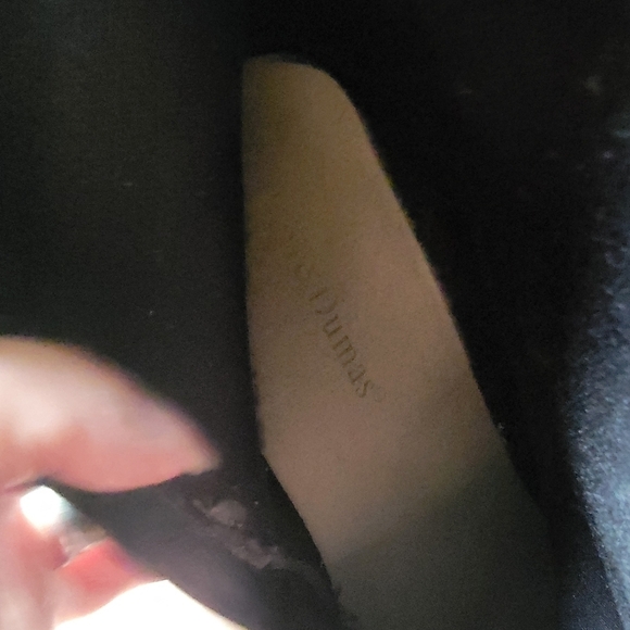 Pierre Dumas Black Vegan Suede Ankle Boots Block heels Size 9 - Picture 13 of 14